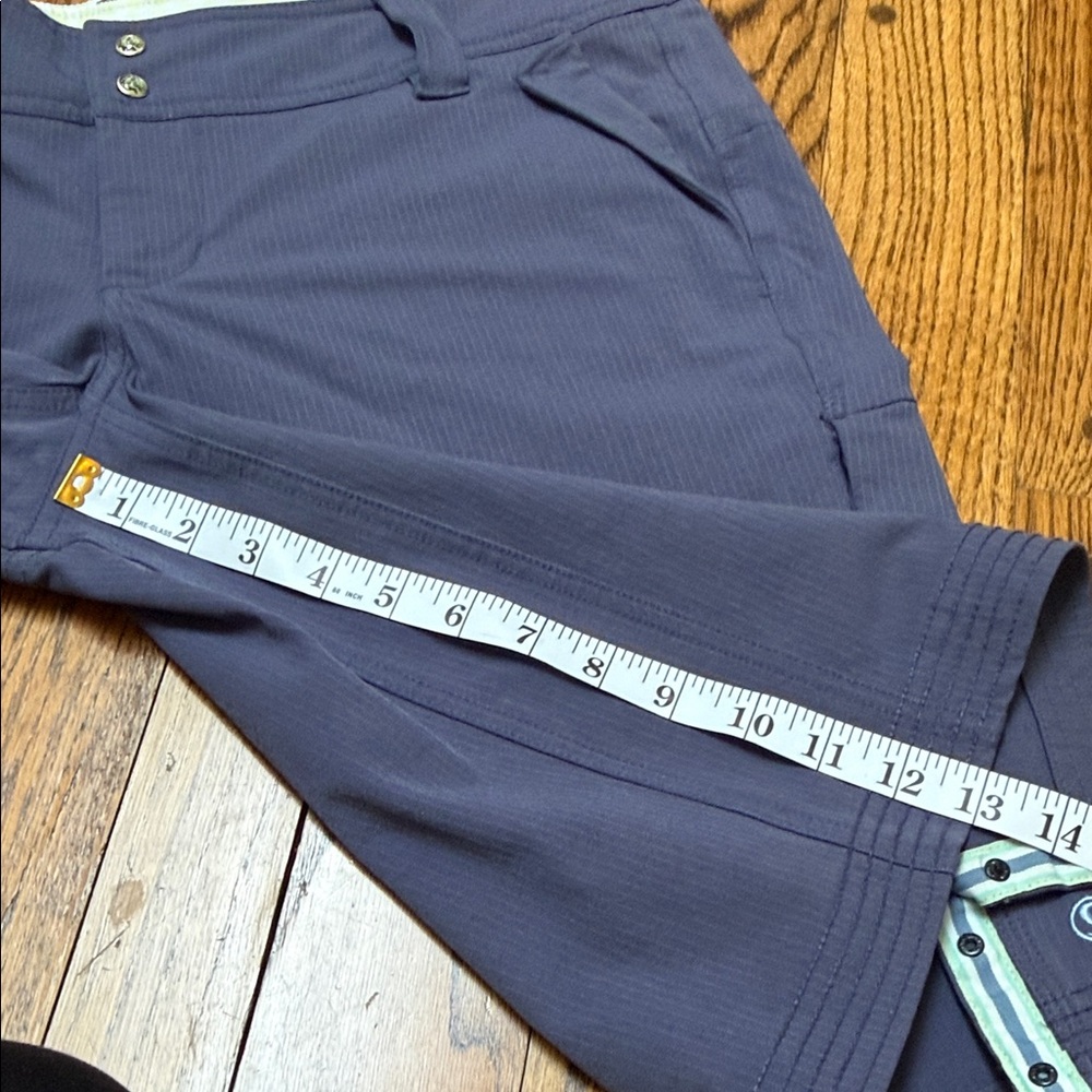 Lululemon sz 12 Longer Shorts Hiking Golfing Bermuda Walking purple and mint - Picture 12 of 12